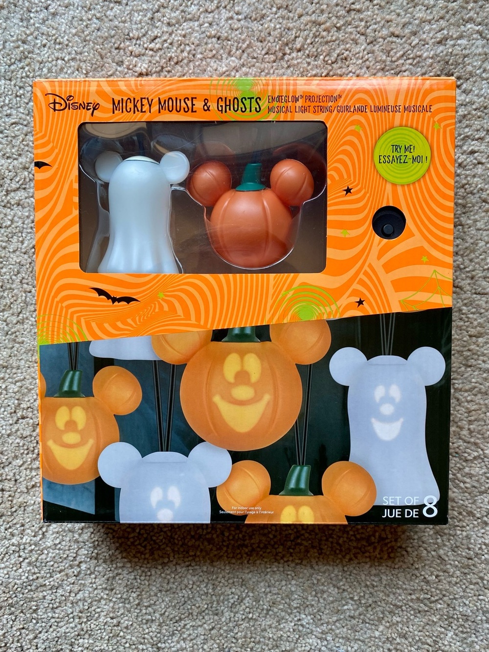 🆕 🎶 Halloween Mickey Mouse Pumpkins and Ghosts Lights Musical
